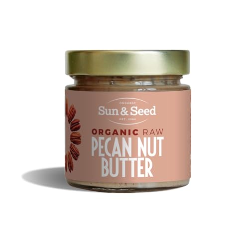 Organic Raw Pecan Nut Butter by Sun & Seed - 200g - Smooth Nut Butter - Plant Based - High in Protein - 100% Organic Pecans - Palm Oil Free - Vegan Butter