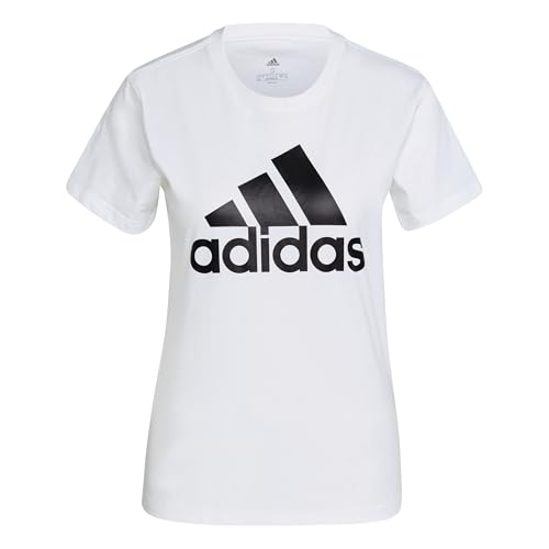 adidas Femme Essentials Logo Tee, White / Black, XS