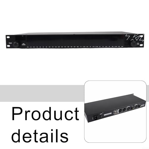 Ecualizador digital gráfico de 31 bandas Hosrivae con entradas XLR, RCA y TRS, función Noise Gate, formato rack 1U para uso en casa miniatura 4