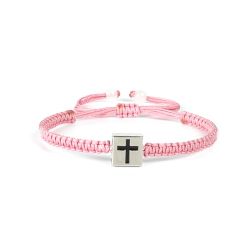 Image of Baptism Bracelets Cross Bracelet for Mens /Women, Christian Charms, Birthday Gifts Baptism Confirmation First Holy Communion Christening Gifts