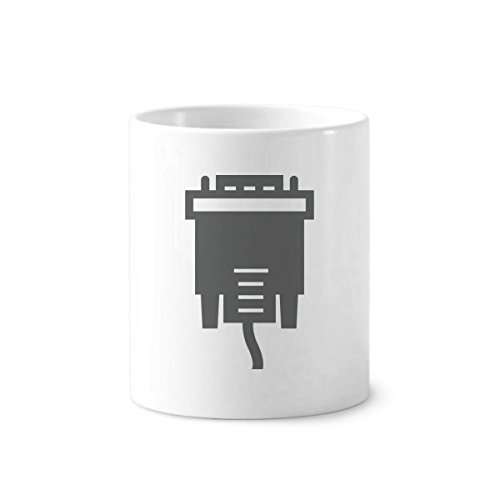 Motif stylo DIYthinker cadeau tasse en céramique blanche porte-brosse à dents et câble de charge 350ml