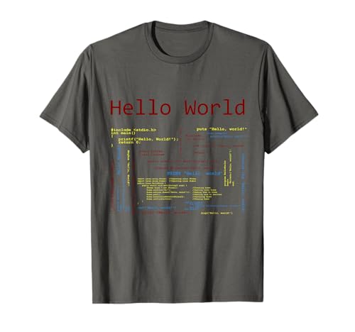 Hello World Computer Programming Languages Computer Science T-Shirt