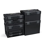  L-BOXX Sortimo L-BOXX Set de mallettes à outils noires personnalisables avec votre logo  LBOXX 102, LBOXX, 136, LBOXX 238, LBOXX 374 LS-BOXX 306 avec i-BOXX & LS-Tray  Insert L-BOXX B3 & i BOXX C3