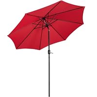 Yaheetech Ombrellone da Giardino Esterno 270 cm Portatile Parasole Protezione UV con