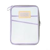 Transparenter Nylon-Mesh-Dokumentenbeutel mit Reißverschluss und Tragegriff, für A4-Aktenordner, 3...