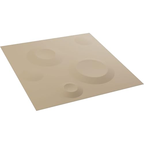 Miniatura 6 de Ekena Millwork 11 78 pulgadas de ancho x 11 78 pulgadas de alto, Cole EnduraWall decorativo 3D, beige ahumado (cubre 0.98 pies cuadrados