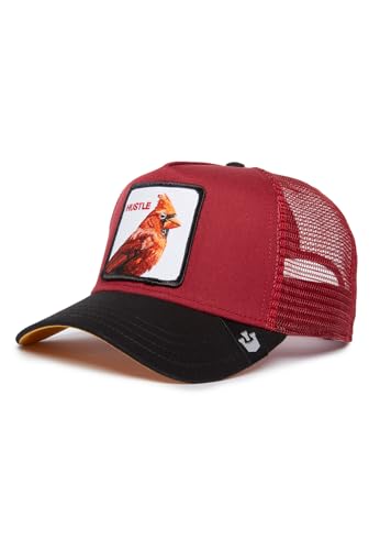Image of Goorin Bros. Trucker Hat for Men and Women, Burgundy (The Hustle Bird), One Size