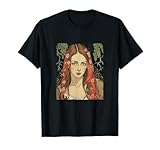 Art Nouveau Girl with Red Hair Vintage Style T-Shirt