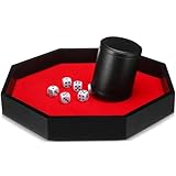 Cuidadosamente combinado: recibirás un juego que incluye una bandeja de dados octogonal, una taza de dados con 6 dados, combinación cuidadosamente combinada, satisfaciendo a ti y a tus amigos o familiares para comenzar una divertida experiencia de juego