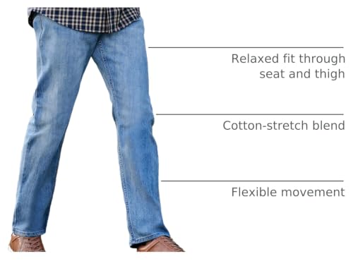 Image of Wrangler Mens Men's Free-to-Stretch Relaxed Fit Jean