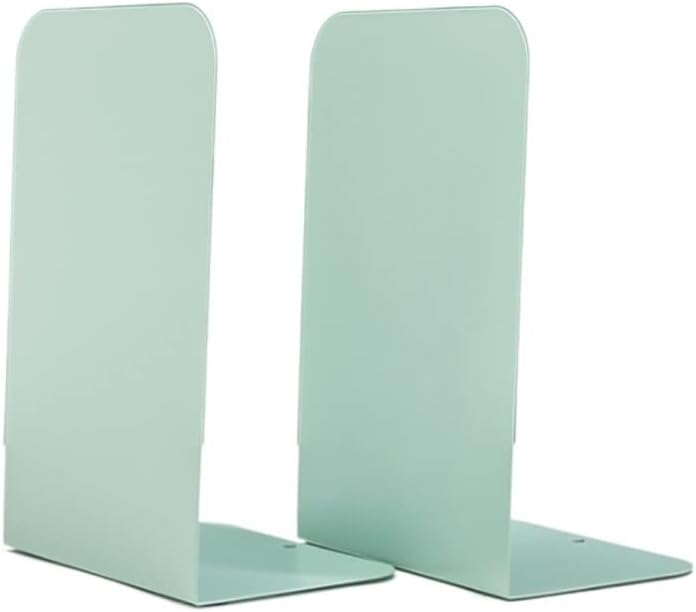 Book End Green Metal Bookends, Bookends for Shelves, Bookend, Book Ends for Heavy Books Book Stoppers (Color : OneColor, Size : 7.9 * 5.3 * 3.7in)