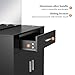 OmySalon Wall Mount Salon Station with Mirror, Hair Styling Barber Station, Beauty Salon Spa Equipment with 1 Drawer, 1 Storage Cabinet, 2 Hair Dryer Holders, Black