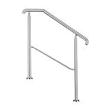 Ajustable para 2-3 peldaños: Largo: 108 cm, Alto: 102 cm, Color: Plateado. Material: Acero inoxidable. Nuestro pasamanos ofrece un ajuste de ángulo muy flexible. Gracias al ingenioso diseño de las juntas articuladas, se adapta a escaleras de diferentes alturas y puede instalarse en posición horizontal o inclinada. Es ajustable para adaptarse a la pendiente de la escalera (0° - 60°).