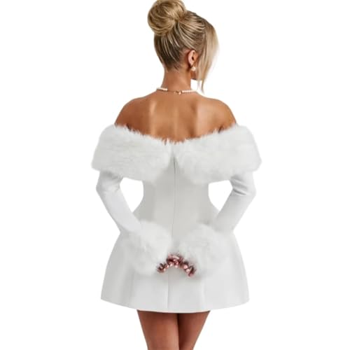 Women's Long Sleeve Short Prom Dress Ruched Satin Off Shoulder Mini Cocktail Party Dresses2