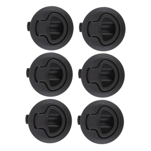 KONTONTY Boat Latches 6pcs Round Head Lock Pull Bracelet Flush Hatch Latch for Marine Boat and Cabinet