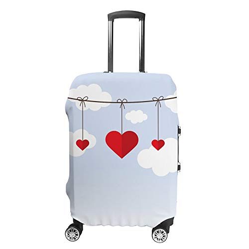 Housse de protection pour valise CHEHONG motif cœur rouge élastique 45-81 cm