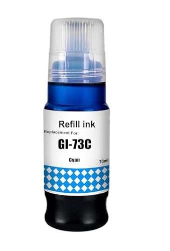 Image of GI-73 Ink Bottle Compatible for Canon Pixma G570, G670, G550, G650, G620 Printers (GI-73 Cyan Ink 1 Pcs)