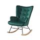 BAÏTA Sessel Suzie Rocking Chair aus grünem Samt
