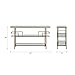 CosmoLiving Barlow Console Unit, Dining and Living Room, Faux Marble and Soft Brass