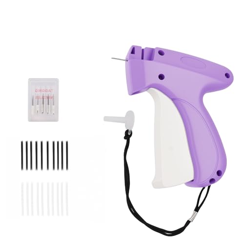 Stitch Gun for Clothes, Handheld Stitch Tag Gun,Quick Clothing Fixer-Includes 6 Needles,1000 Black Fasteners,1000 White Fasteners (Purple)