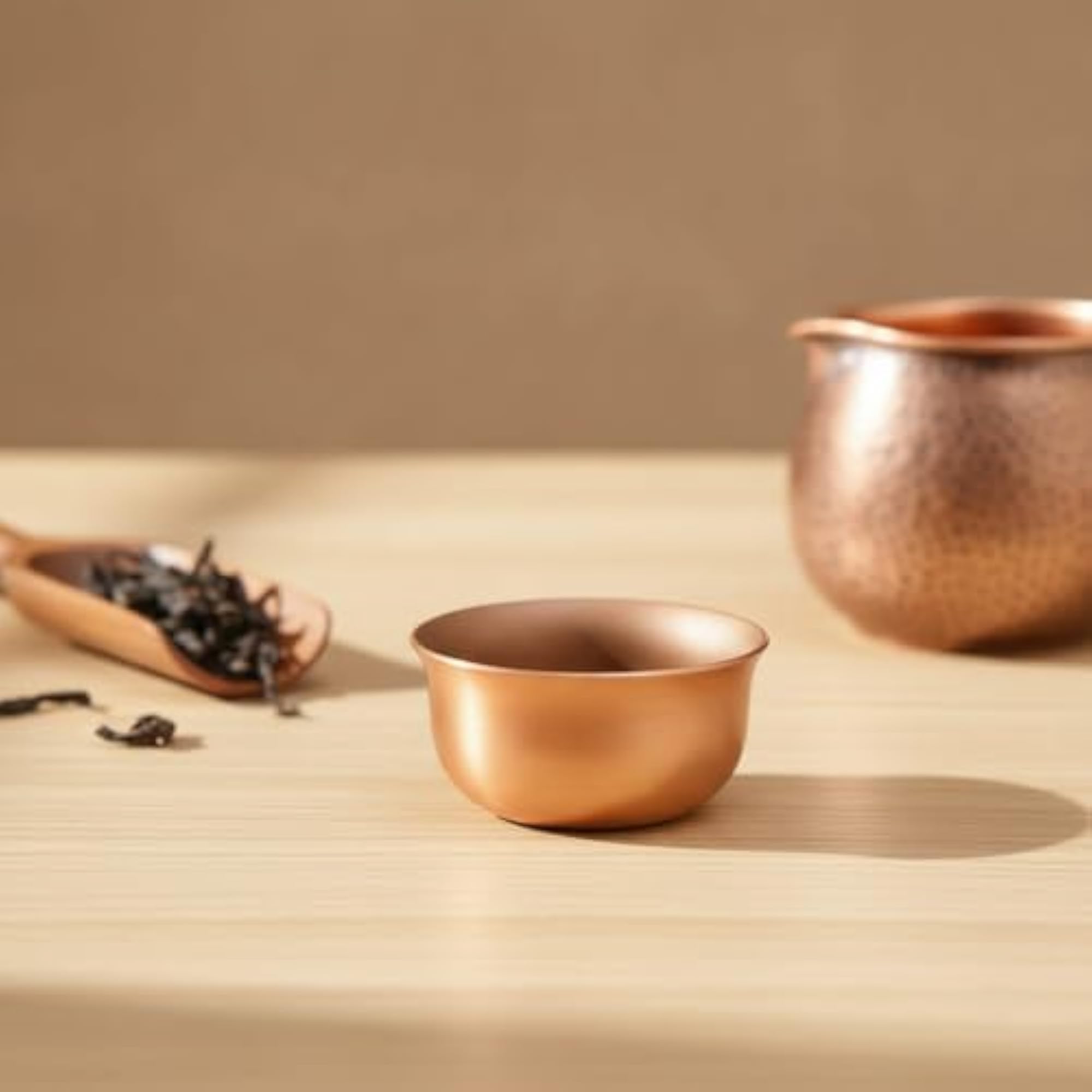 Small Copper Tea Cup Traditional Gongfu Tea Cup Gift