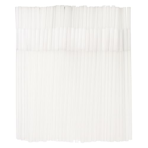 50 Pack 6×260mm Reusable Transparent Bendy Drinking Straws with Cleaner Corn-Based Clear Biodegradable Long Smooth Straws for Smoothies Coffee Milkshakes Cold & Hot Drinks Reusable Straws Set