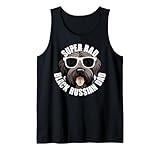 Un diseño divertido para los padres Black Russian Terrier. Con un genial cachorro BRT con gafas de sol y el texto 