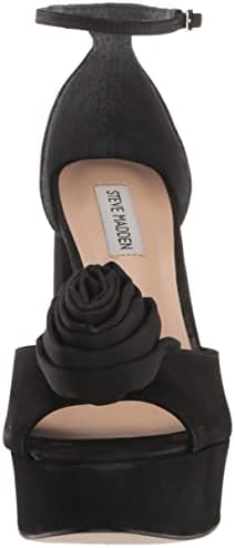 Steve Madden Women's Luminesce Heeled Sandal, Black Nubuck, 8.5 | Image 1