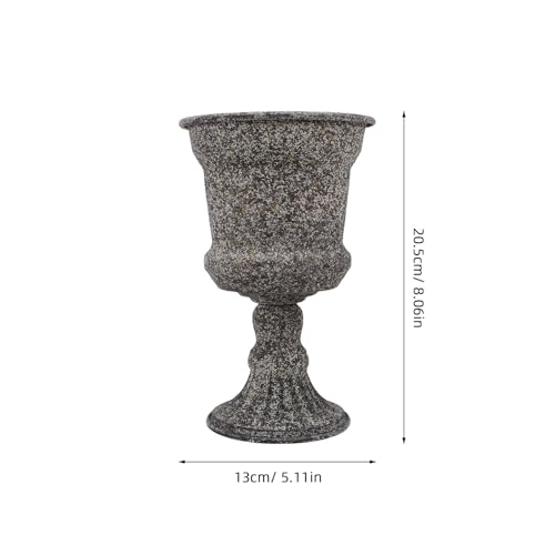 Pot de fleurs rétro en métal style urne rustique balcon - 3
