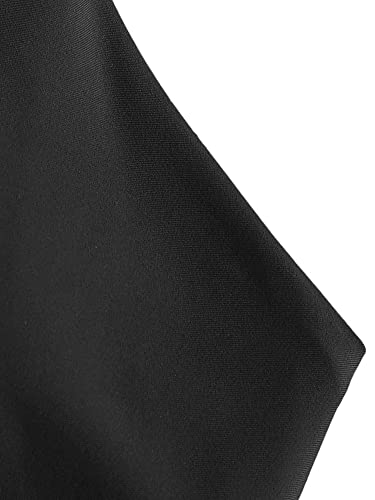 ZAFUL Women's Tie Back Padded High Cut Bralette Bikini Set Two Piece Swimsuit (1-Black, S) - Image 5