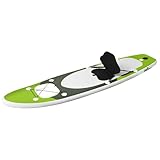 Homgoday SUP-Board-Set Aufblasbar Grün 330x76x10 cm Aufblasbares Stand Up Paddle Board Model93387