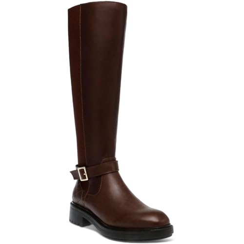 Steve Madden Women's Georgi Knee High Boot, Brown Leather, 8
