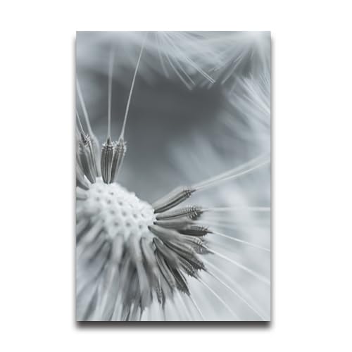 Linxpsir Black and White Dandelion Custom Poster Personalized Your Photo Wall Art Poster for Living Room Bedroom 12" x 16"