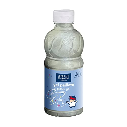 L&B Education Lefranc & Bourgeois - Tubo Gouache en Gel con Purpurina, 250 ml, Color Cristal Cover