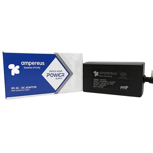AMPEREUS RO Adapter 2.5 Amp 24V SMPS Power Supply for Water Purifier | Heavy Duty 24V 2.5A RO SMPS Adapter | Compatible with All Water Purifier Systems | Stable Output & High Efficiency