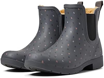Chooka Rain Dot Eastlake Chelsea Rain Boot, Charcoal, 6