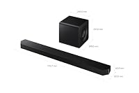 Samsung HW-Q810GH Q-Series 5.1.2-Kanal Surround-Soundbar für Fernseher, Kabelloser 8"-Subwoofer, Kabellos Dolby Atmos für das Beste Sounderlebnis, SpaceFit Sound Pro, Q-Symphony, Google Home & Alexa – Ansicht 5