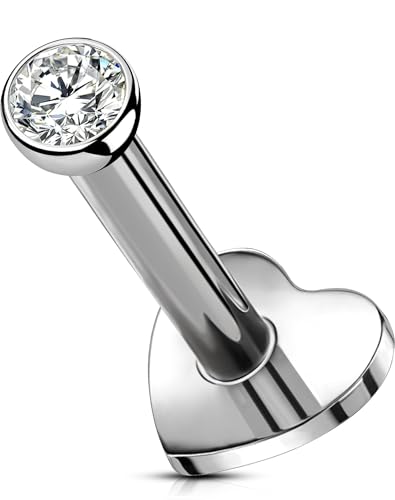 [OUFER Body Piercing] �{�f�B�s�A�X ���u���g�s�A�X�F16G/1.2mm ���b�v�o�[ �����w���b�N�X�X�^�b�h �`�^���� �g���K�X ���h�X�A�����O �j�����p 5-12mm