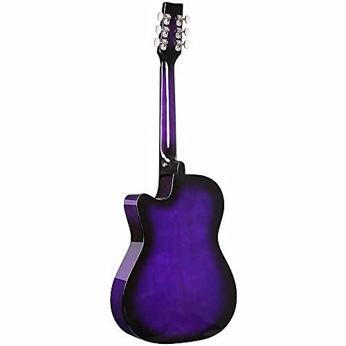 Rekaf 38 Pouces Folk Retro Guitare élégante à la Main en Bois Massif Guitare à facettes Acoustique Kit débutant Instrument d’entrée pour débutant Jita K101-38 Pouces Purple Wood Native Guitar Cadeaux - Les Beatles, Paul McCartney, John Lennon, RIngo Starr, George Harrison Rekaf 38 Pouces Folk Retro Guitare élégante à la Main en Bois Massif Guitare à facettes Acoustique Kit débutant Instrument d'entrée pour débutant Jita K101-38 Pouces Purple Wood Native Guitar Cadeaux – Image 4