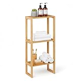 7H SEVEN HOUSE Estantería Modular de Bambú con 2 Niveles 84x35x20cm 7house