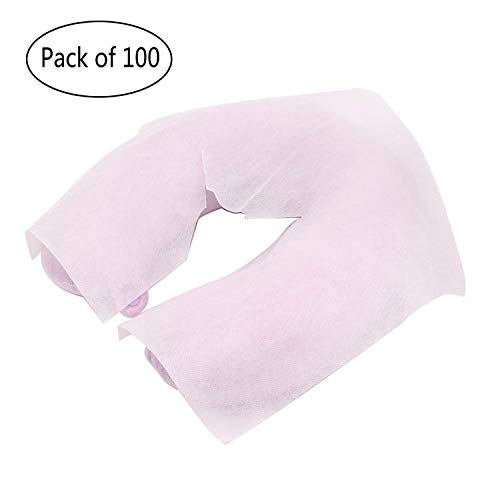 Queentools Medical Grade Disposable Headrest Covers- Soft, Comfortable, Non-Sticking Face - White-Pack of 100