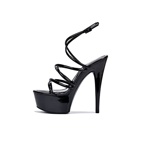 Cape Robbin Lili Sexy Platform Stiletto High Heels for Women - Round Toe Strappy Womens High Heels Shoe