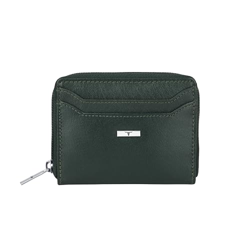 Image of URBAN FOREST Claire Aniline Green Leather Wallet for Women