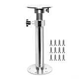 Pedestal ajustable para mesa de barco, base de soporte de aleación de aluminio desmontable con acabado brillante, altura de 450 a 700 mm para RV, marina, yate, autocaravana