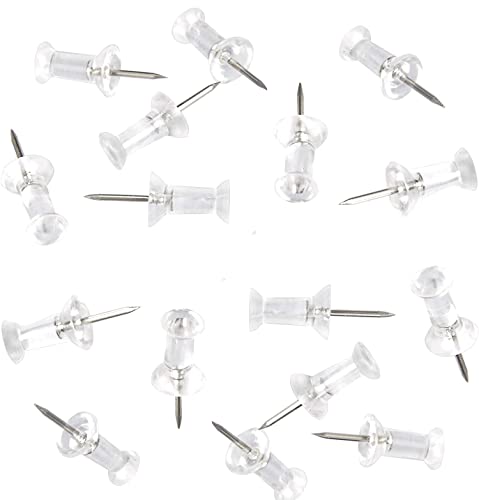 Punaises Tableau Liège, Deeinn, épingles Et Punaises, Lot de 100 punaises Plastique Transparent Pointe en Acier, épingles Exécutives