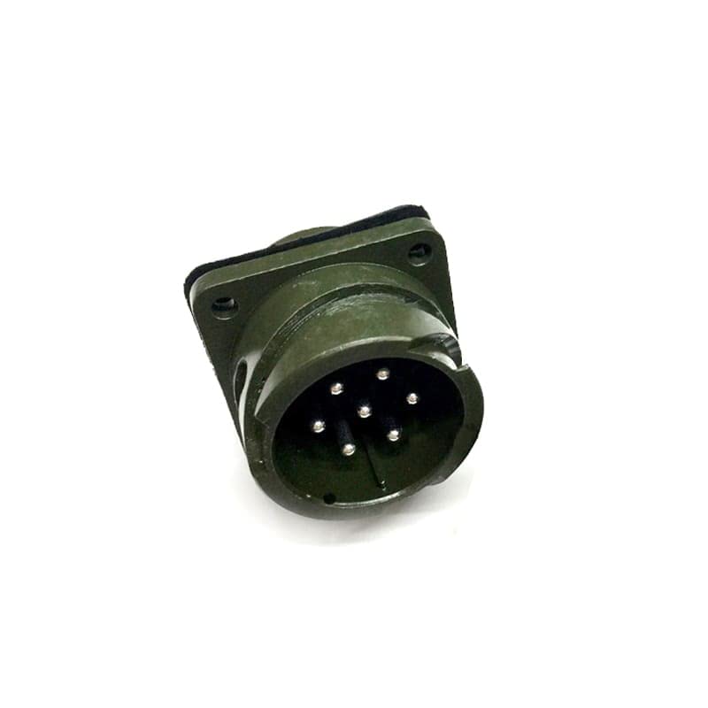 Military Spec Connectors MS3102A20-15 Circular Connector MIL-DTL-5015 Series Box Mount Receptacle 7 Contacts Solder Pin Bayonet Connector