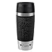 Produktbild Emsa Thermobecher Travel Mug Classic Schwarz 360 ml mit persönlicher Rund-Gravur gelasert Edelstahl Soft-Touch-Manschette | neuer Komfort-Schraubverschluss