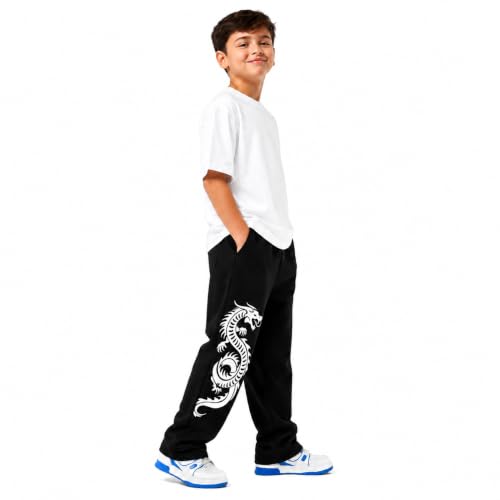 Image of Boys Baggy Cargo Pants | Cotton Blend Loose Fit Joggers | Elastic Waist Casual Trousers | Trendy Boys Streetwear