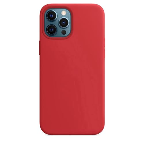 Housse pour iPhone 13 11 12 Pro Max en silicone rouge pour votre quotidien actif