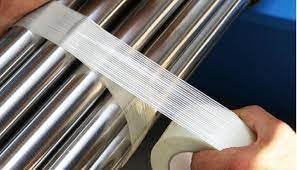 Image of AR Cross Filament Strapping Tape (Size - 2 Inch x 50 Meter) Heavy Duty Transparent Reinforced Fiberglass Pack of 1